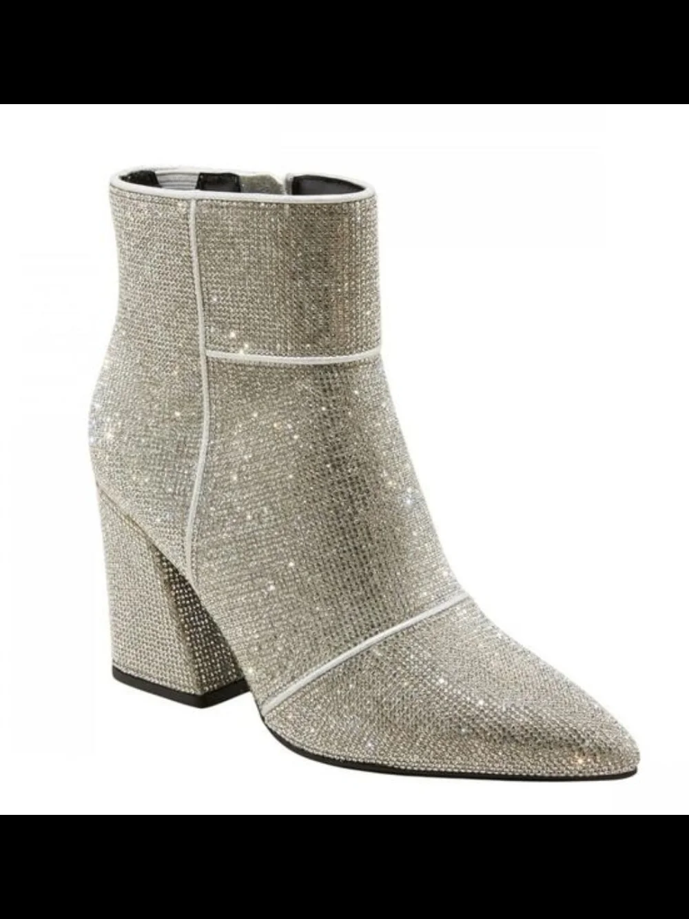 A New Day Cailin Silver Rhinestone Ankle Boots